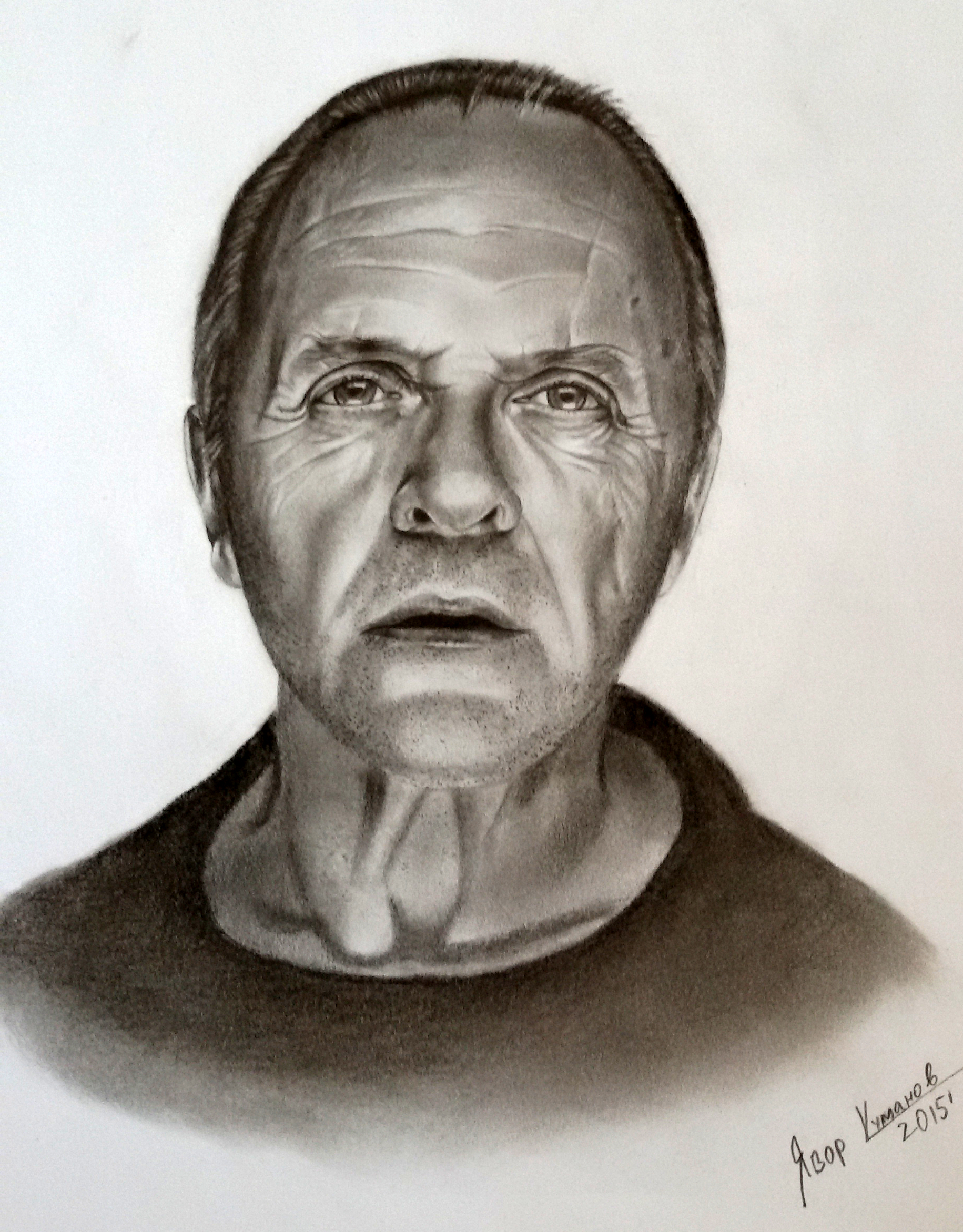 Anthony Hopkins - graphite sketch by Iavor Kumanov