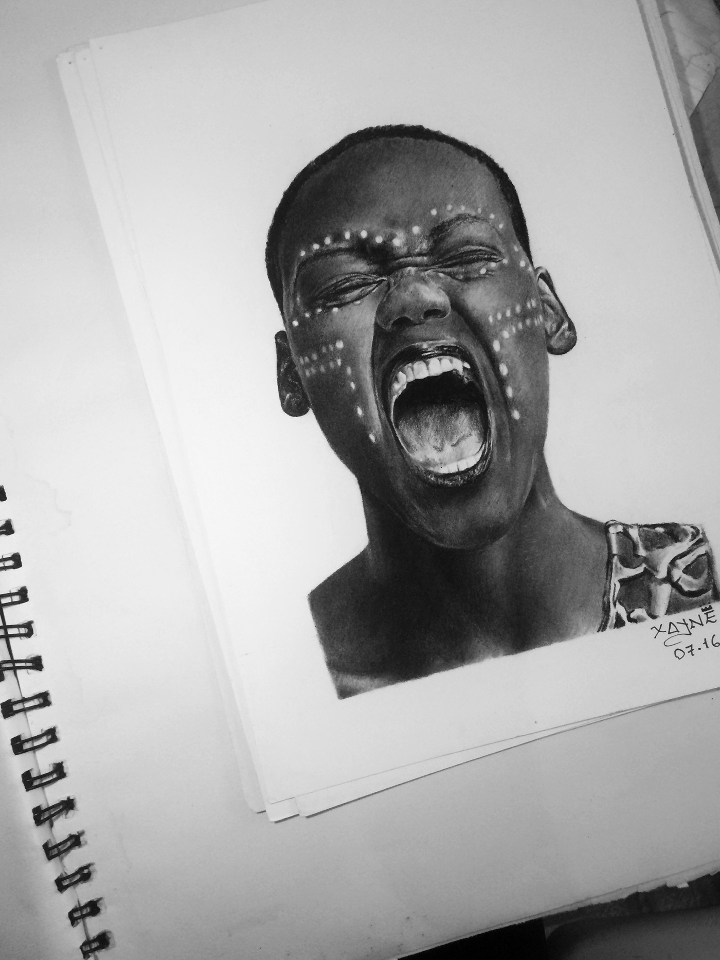 Photo realistic drawings and paintings by artist Xane Asiamah