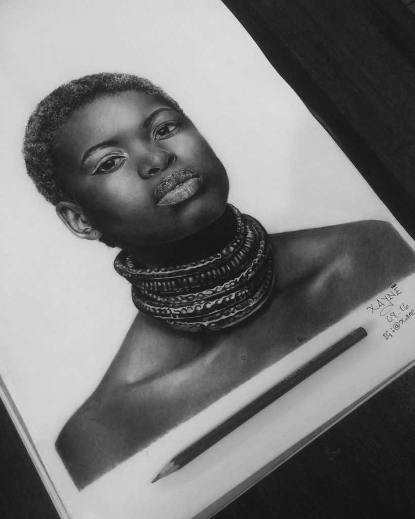 Photo realistic drawings and paintings by artist Xane Asiamah